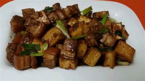 Pork belly adobo with tofu recipe - YouTube