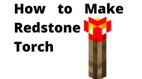 Minecraft Survival | How to Make Redstone Torch in MINECRAFT - YouTube