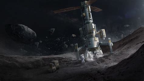 Asteroid Mining, Yong Bin Tan on ArtStation at https://www.artstation ...