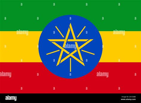 Ethiopia flag. Ethiopian national banner and patriotic symbol. Official ...