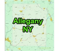 US-NY-Allegany county map | Printable vector maps