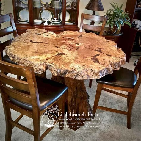 Rustic dining table | Live edge dining table | Burled wood furniture, Live edge dining table ...