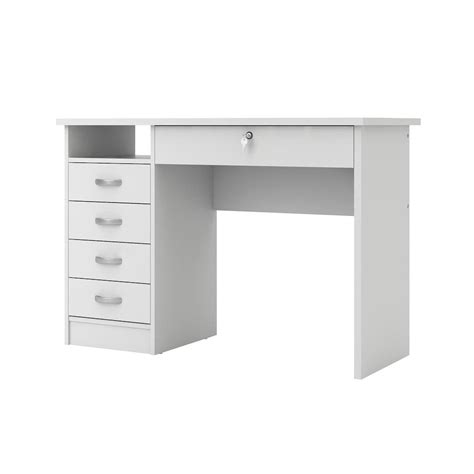 Tvilum Desk with 5 Drawers | Kohls | Desk with drawers, White desk bedroom, White desk with drawers