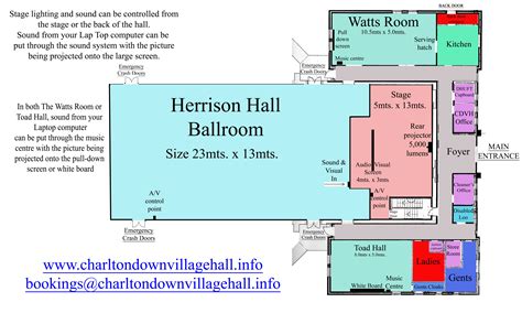 HALL FLOOR PLAN – Charlton Down Village Hall