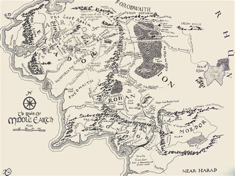 Lord of the Rings Maps | Middle earth map, Tolkien map, Middle earth