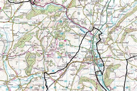 Shropshire Hills - AONB Wall Map