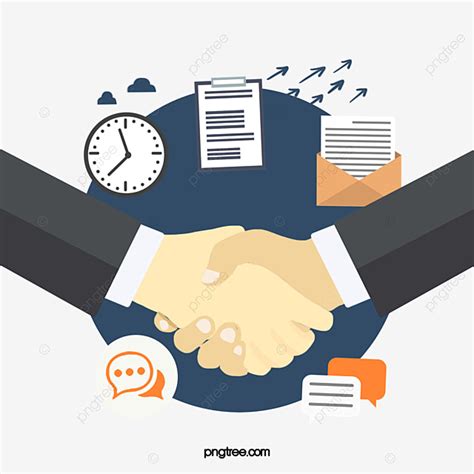 Business Handshake PNG Picture, Hand Drawn Business Handshake, Business ...