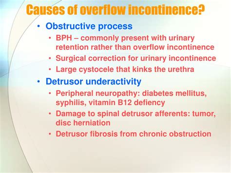 Overflow incontinence - tikloduck