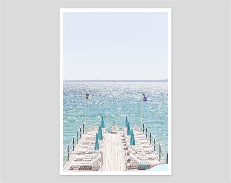 French Riviera Photography Art Print Framed Turquoise Wall Art Beach ...