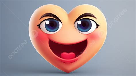 3d Animation Of Smiling Heart On Dark Gray Background, Picture Of Heart Emoji Background Image ...