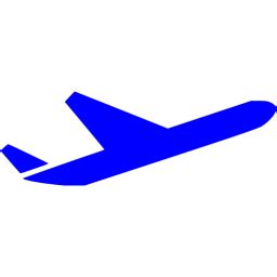 Blue airplane 57 icon - Free blue airplane icons