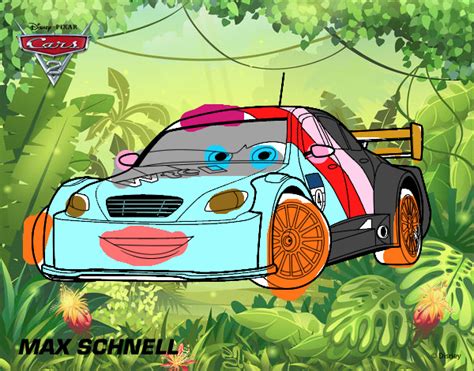 Colored page Cars 2 - Max Schnell painted by User not registered