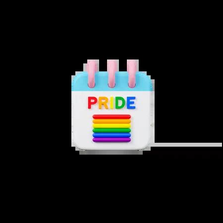 Pride Month Calendar 3D Icon download in PNG, OBJ or Blend format