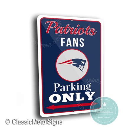 New England Patriots Parking Only Sign | New England Patriots | NFL Patriots Gift