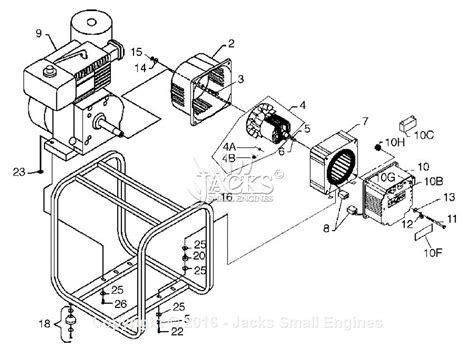 PowerMate Formerly Coleman PL0542000.01 Parts Diagram for Generator Parts