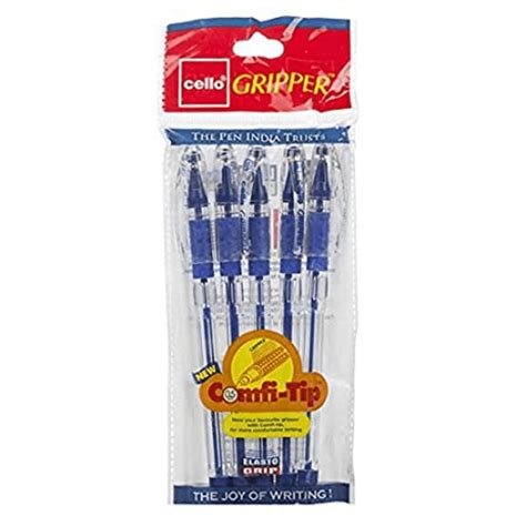 Cello Gripper Ball Pen Blue 5Pc Blister - OurStore.in