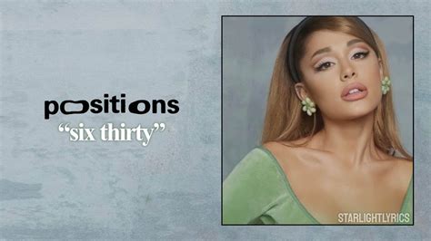 Ariana Grande - six thirty (Lyric Video) HD - YouTube