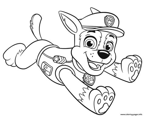 PAW Patrol Chase Coloring page Printable