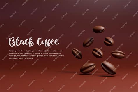 Premium PSD | Realistic coffee beans banner template design or coffee beans landing page ...