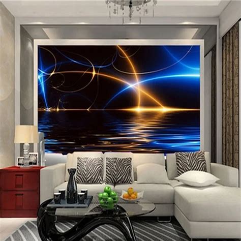 TV background wallpaper mural style sofa television bedroom background ...