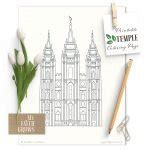 Salt Lake Temple Printable Coloring Page | My Faith Grows