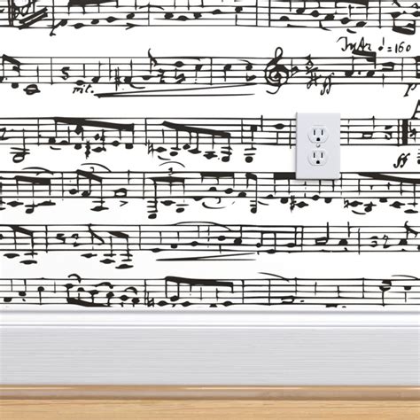 Music Notes Wallpaper Black and White Music Notes by - Etsy