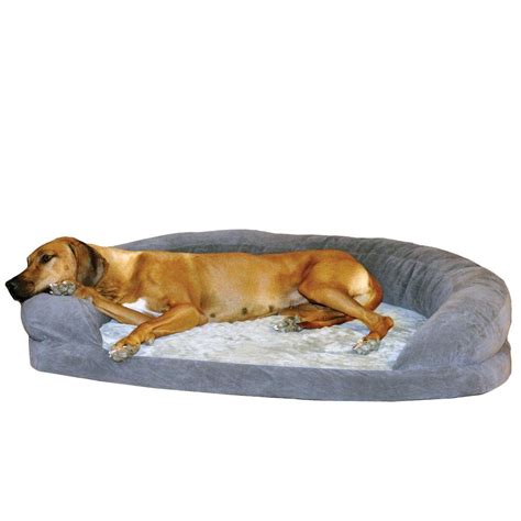 K&H Pet Products Ortho Bolster Sleeper Extra Large Gray Velvet Dog Bed ...