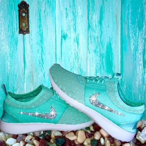 Swarovski Premium Nike Juvenate Tiffany Blue | Nike flower shoes, Tiffany blue nikes, Nike juvenate