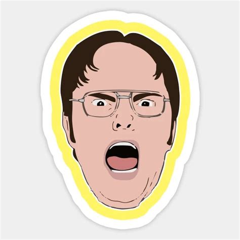 Dwight Schrute Screaming Sticker