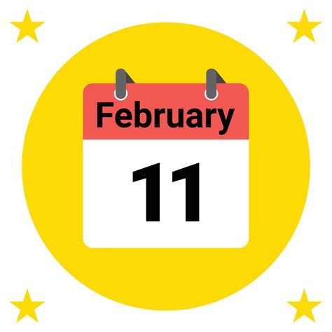 February 11 Daily Calendar Icon 25733890 Vector Art at Vecteezy