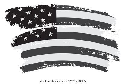 Grunge Black White American Flag Dirty Stock Vector (Royalty Free) 1223219377 | Shutterstock