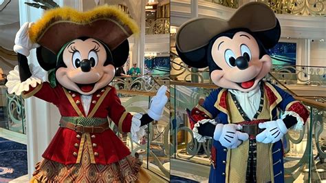 Mickey and Minnie Meet and Greets on the Disney Wish During Pirate ...