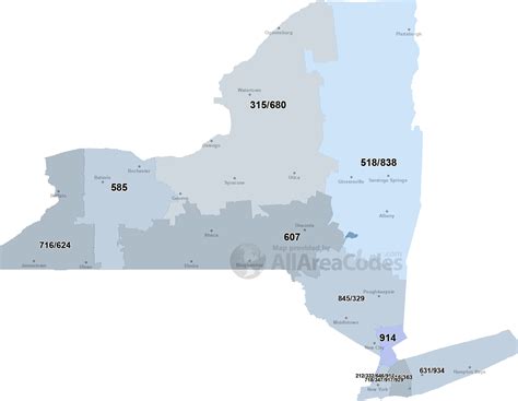 New York State Area Code Map - Holly Laureen