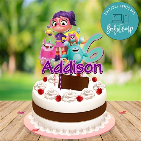 Abby Hatcher Birthday Cake Topper Template Printable DIY | Bobotemp