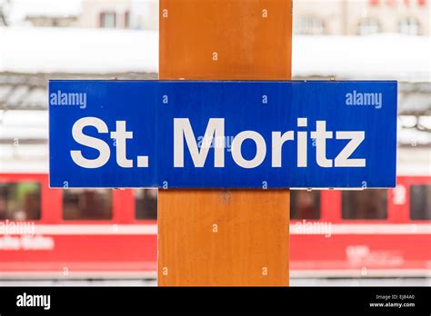 St. Moritz Train Station Stock Photo - Alamy