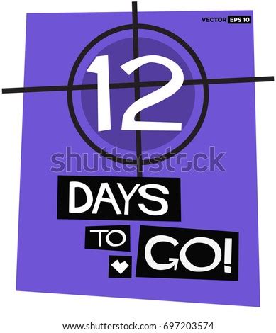 12 Days Go Retro Poster Stock Vector 697203574 - Shutterstock