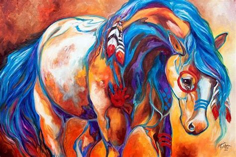 MIDNIGHT RIDE Indian War Horse | Horse painting, Representational art, American fine art