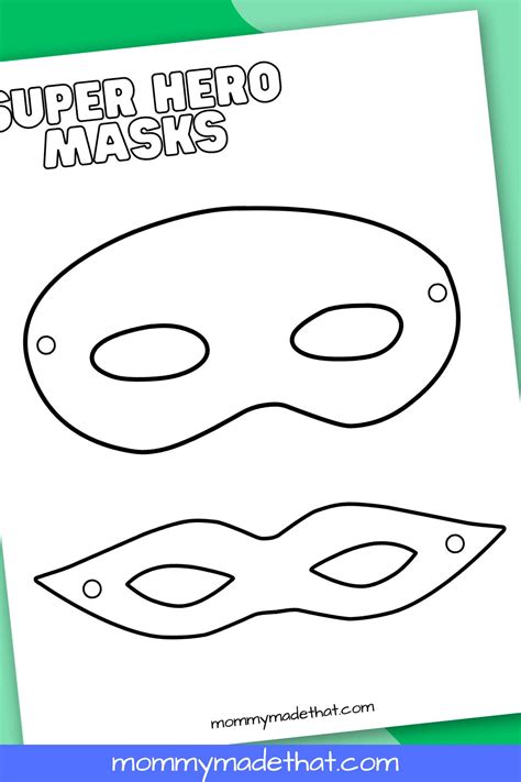 Superhero Mask Templates (Lots of Free Printables!)