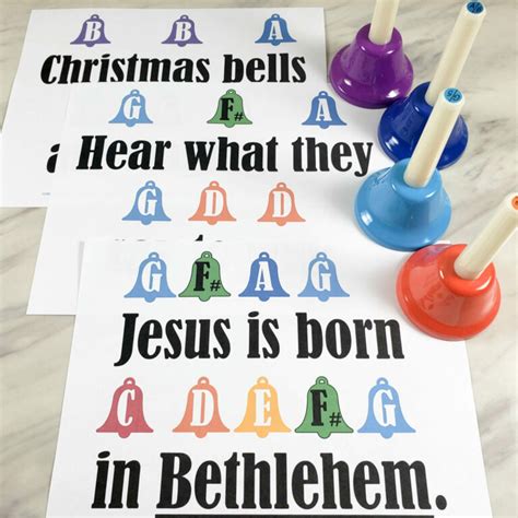 Christmas Bells Handbells Chart - Primary Singing
