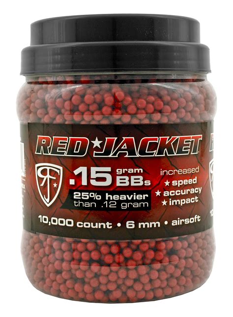 10,000 - ct. Red Jacket .15 g Premium Airsoft Ammo