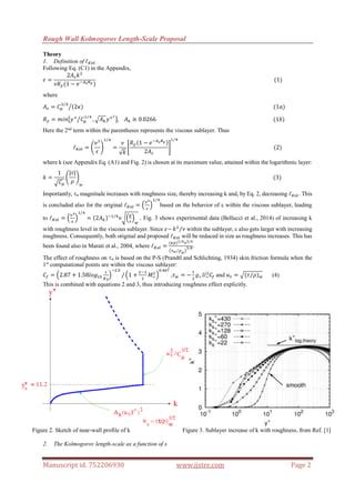 Rough Wall Kolmogorov Length-Scale Proposal | PDF