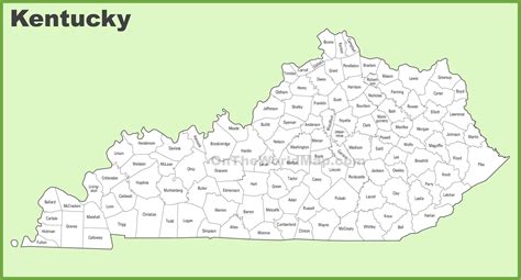 Map Of Kentucky With Counties | Living Room Design 2020