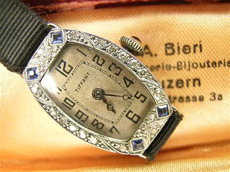 Tiffany & Co 18k sapphire diamond ladies London 1925 | Vintage Watches