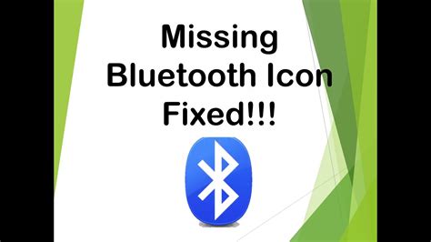 Missing Bluetooth Icon on Windows 10 - YouTube