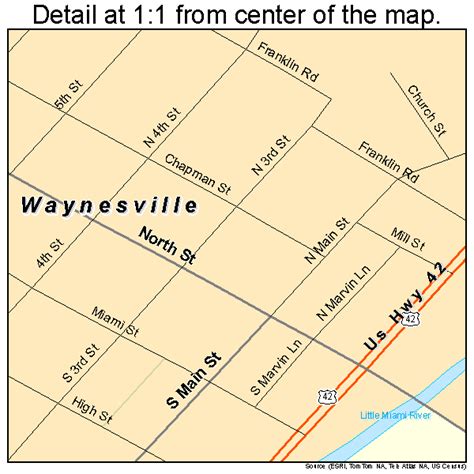 Waynesville Ohio Street Map 3982418