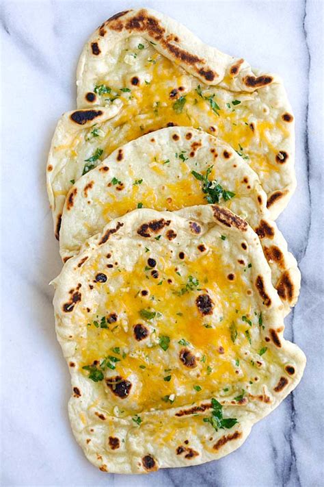 Cheesy Garlic Naan - Rasa Malaysia