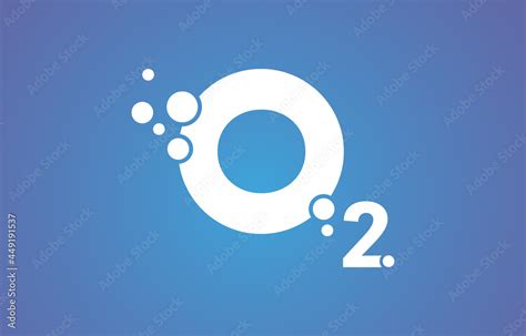 Oxygen O2 bubble logo design. Oxygen icon vector illustration. Stock ...