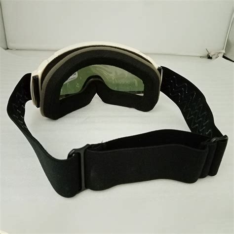 Custom white frame anti-fog polarized youth ski goggles