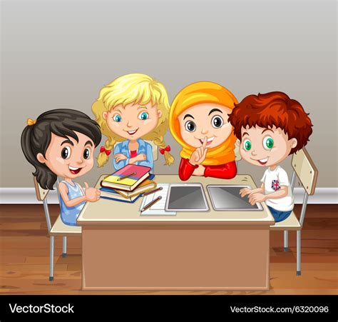 Classroom Group Work Cartoon