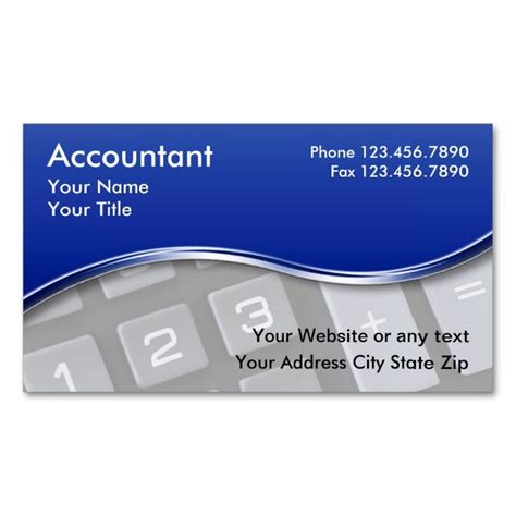 Accountant Business Cards | Zazzle | Business card design, Business ...